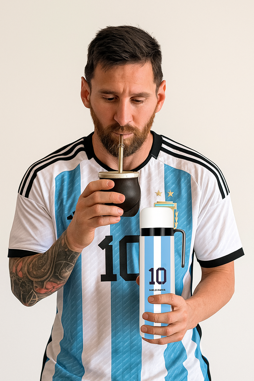 Termo Argentina Messi Nº10 - Aluminio - 1L