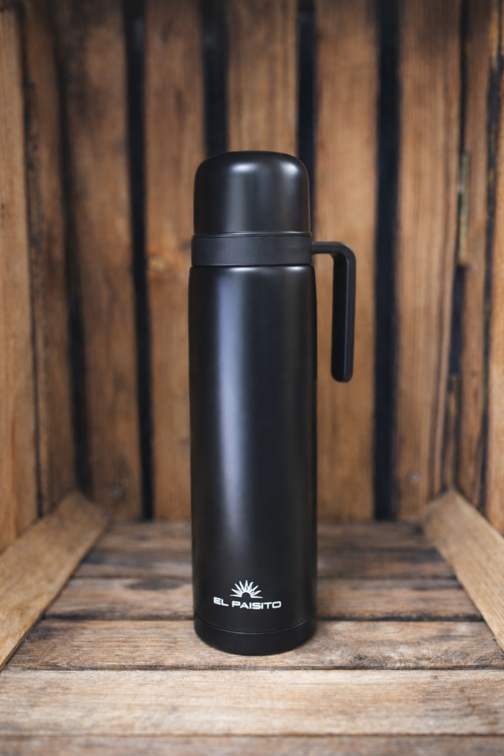 TERMO 1.2L EL PAISITO Acero Inoxidable — NEGRO