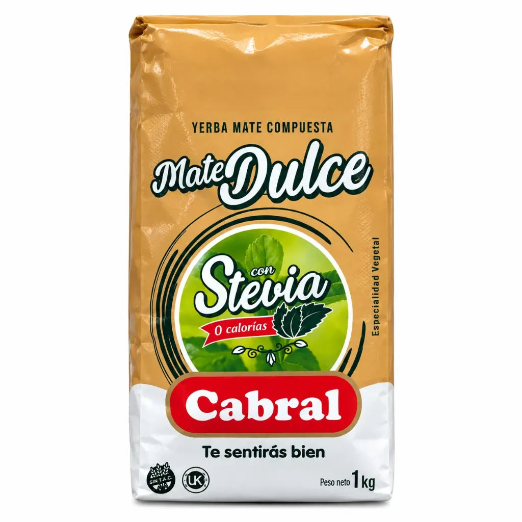 Yerba mate Cabral Dulce con Stevia - 1 kg