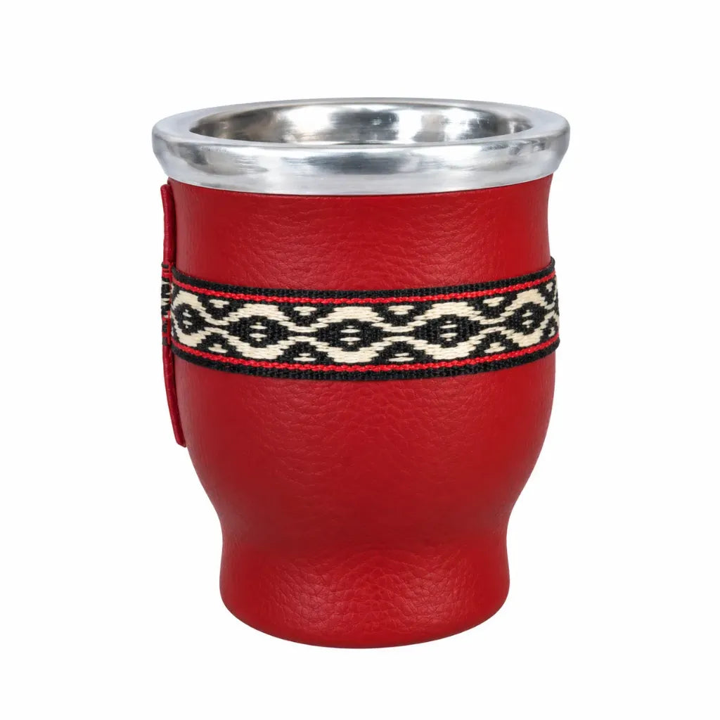Vaso de cristal forrado ROJO 150ml - Mate