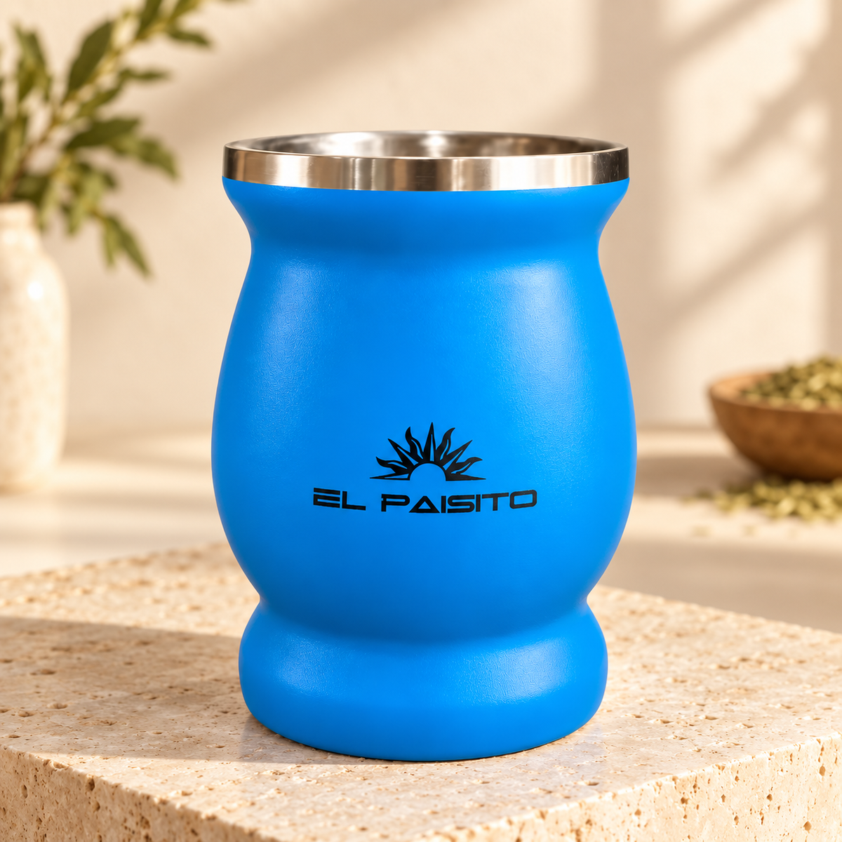 Copa Acero Inox AZUL El Paisito - Mate — imagen de catálogo