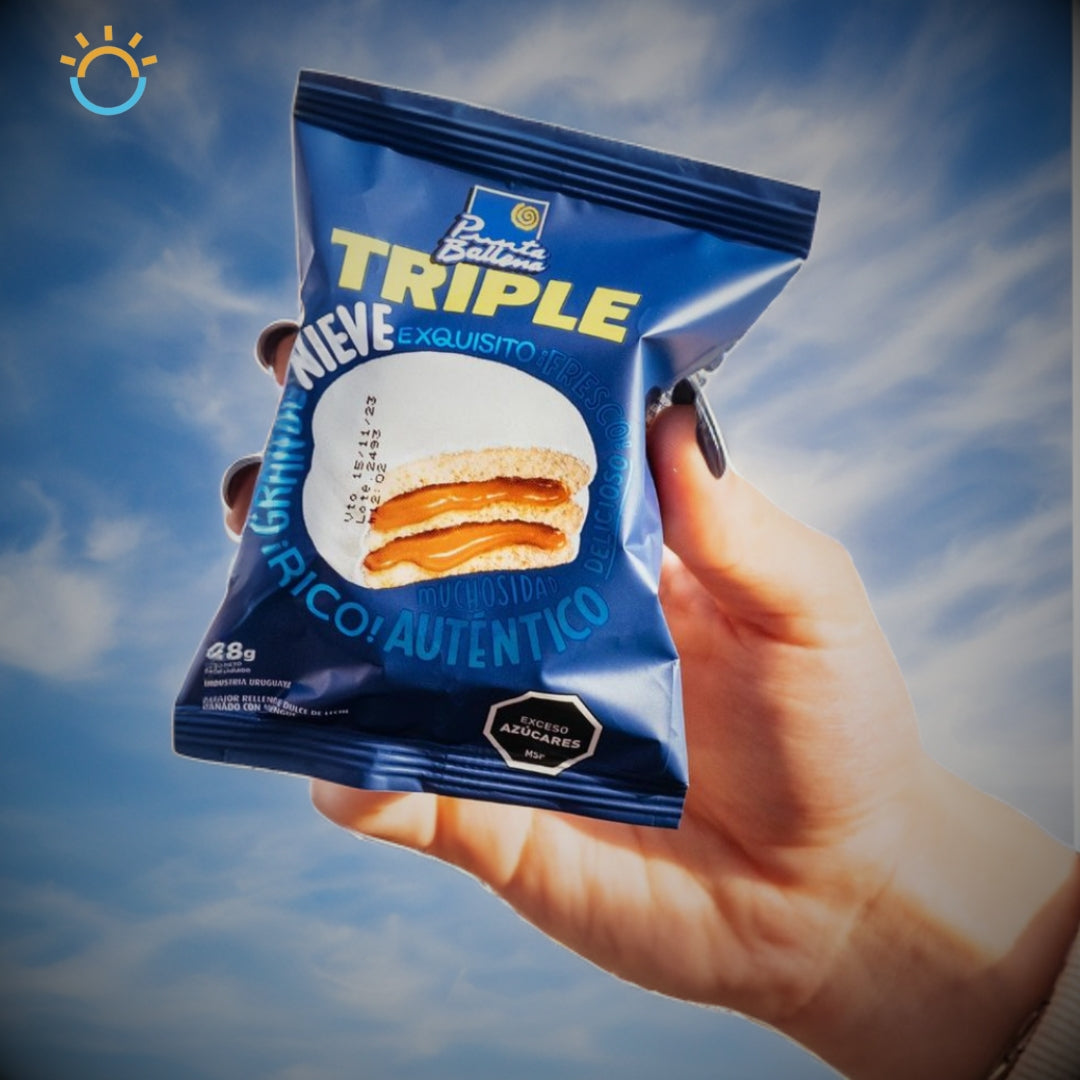 Alfajor triple Nieve Punta Ballena (Caja 12 unidades)