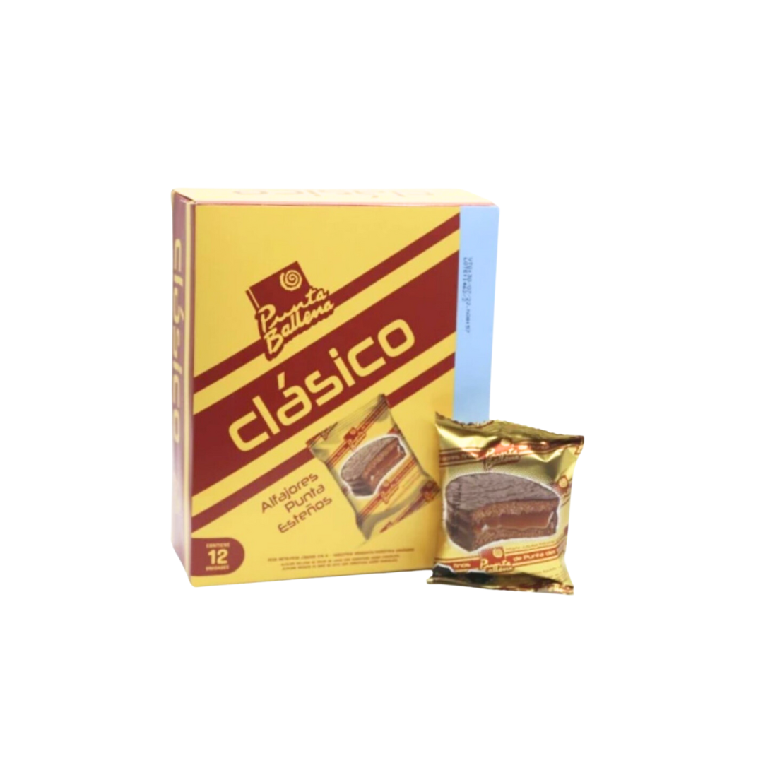 Alfajor Punta Ballena Chocolate Clásico (Caja de 12 unidades)