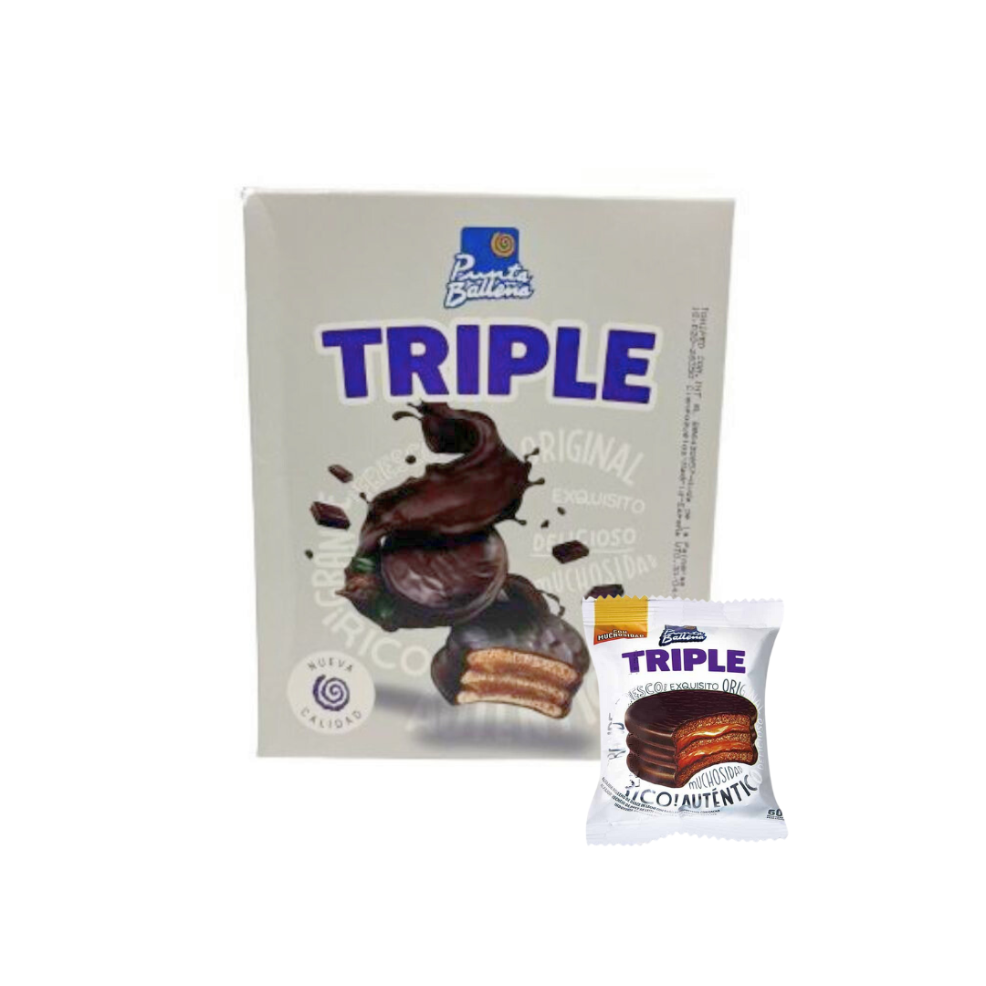 Alfajor Triple chocolate Punta Ballena (Caja de 12 unidades)