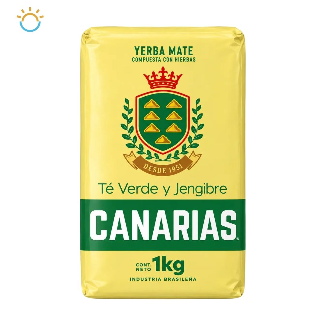 Yerba mate Canarias Te verde y jengibre 1kg