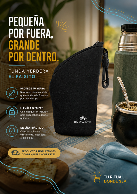 Yerbera Neopreno El Paisito (NEGRO)