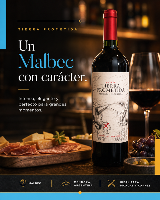 Vino Tierra Prometida Tinto Malbec 750 ml (13%)