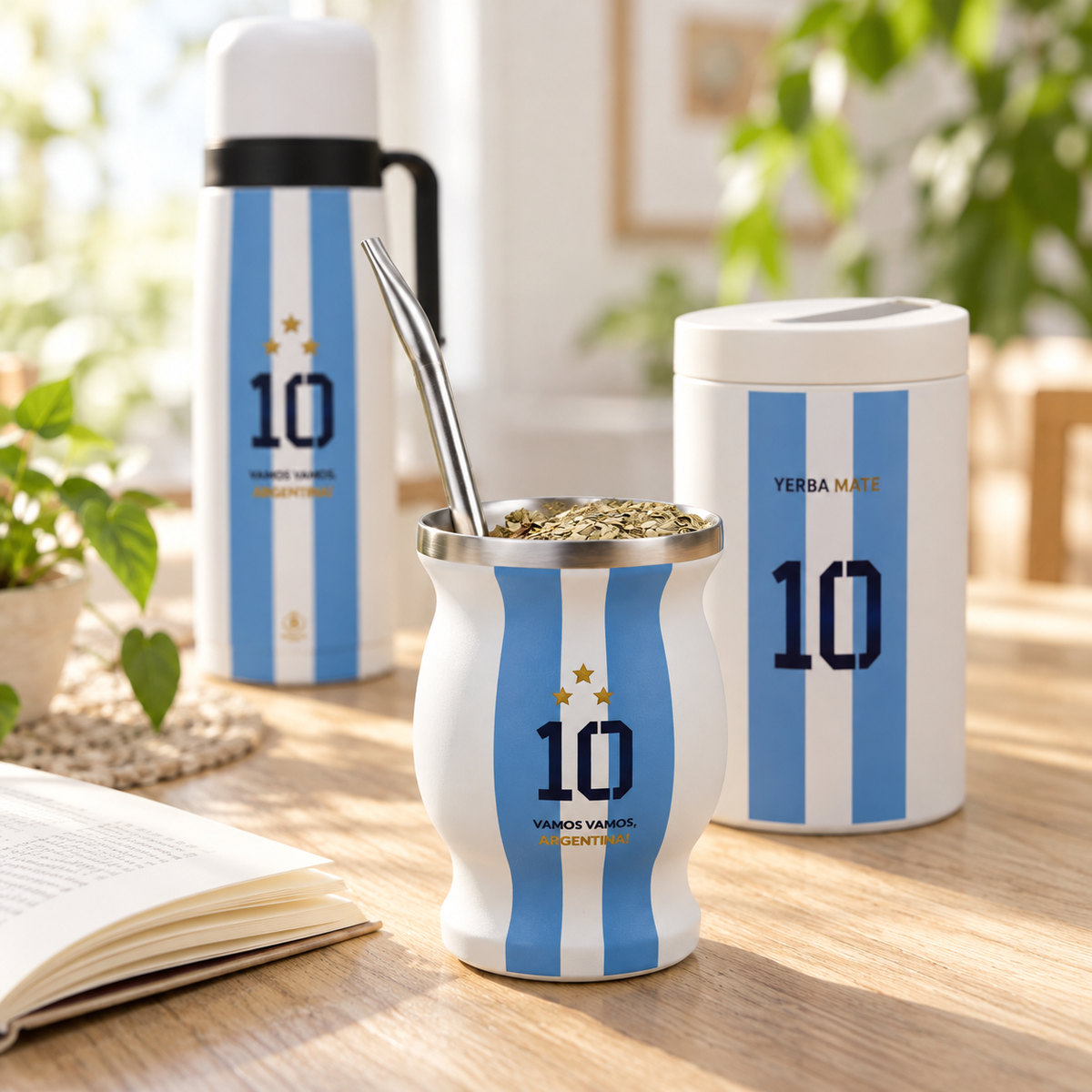 Termo Argentina Messi Nº10 - Aluminio - 1L