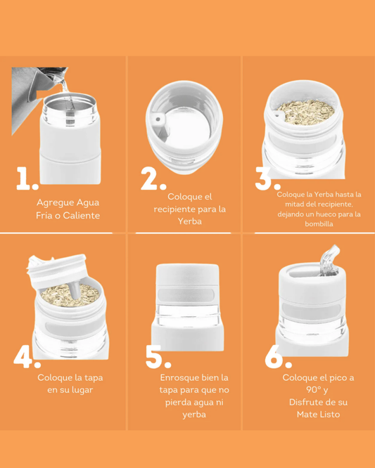 Termo Mate Listo (Termo-Mate-Bombilla) - Acero Inoxidable - 700 ml