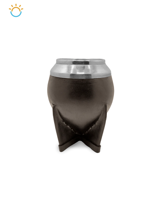 Mate Torpedo forrado en cuero (Negro)
