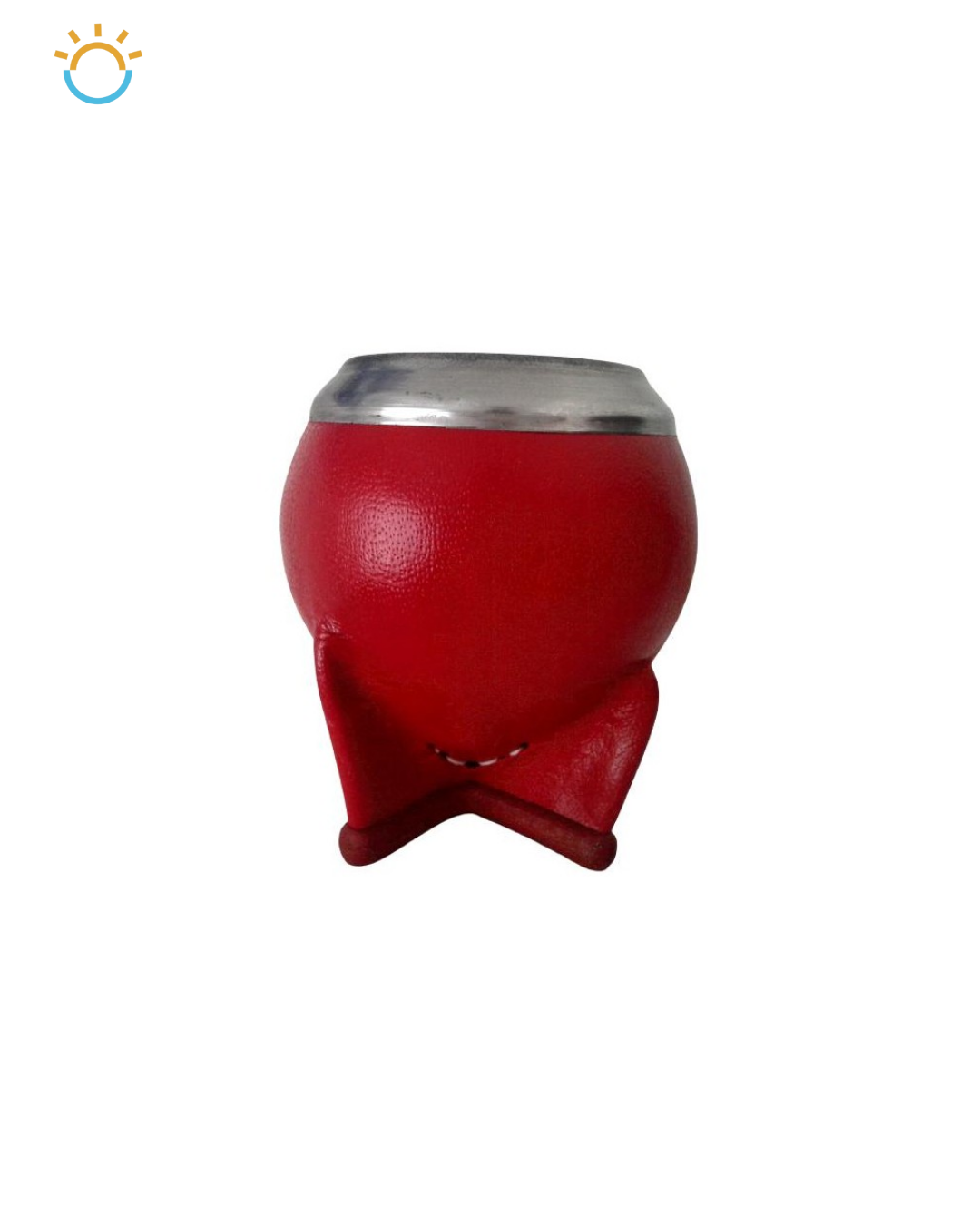 Mate Torpedo forrado en cuero (Rojo)