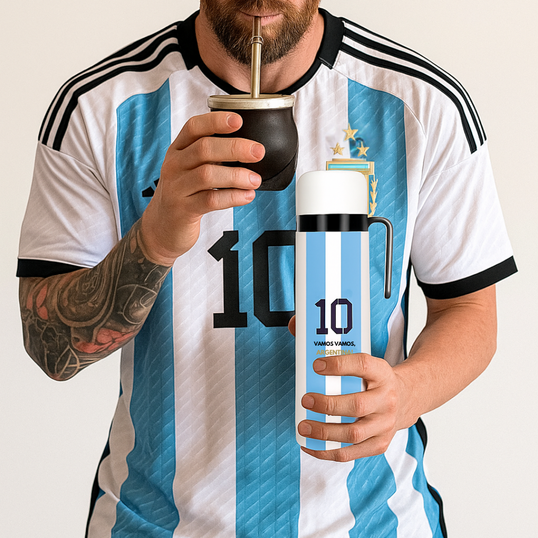 Termo Argentina Messi Nº10 - Aluminio - 1L