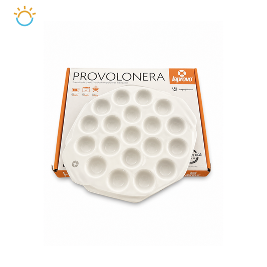 Provolonera 100% Cerámica antiadherente - 19 cavidades (Blanca)