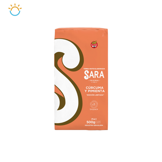 Yerba Mate Sara Cúrcuma y Pimienta 500 Gramos