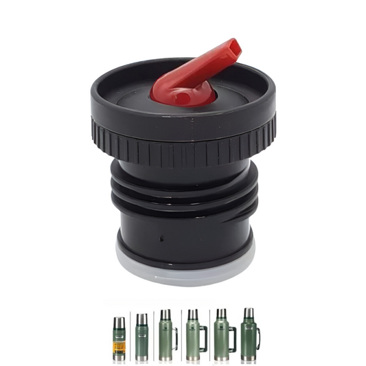 Tapon para termos Stanley con Pico cebador (negro/rojo) Lid-Er