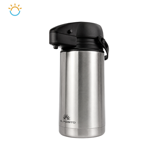 Termo acero inoxidable EL PAISITO con bomba 1,6L (PLATA)