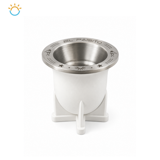 MATE Camionero Acero inoxidable - TANGO/GAUCHO 280ml (Blanco)