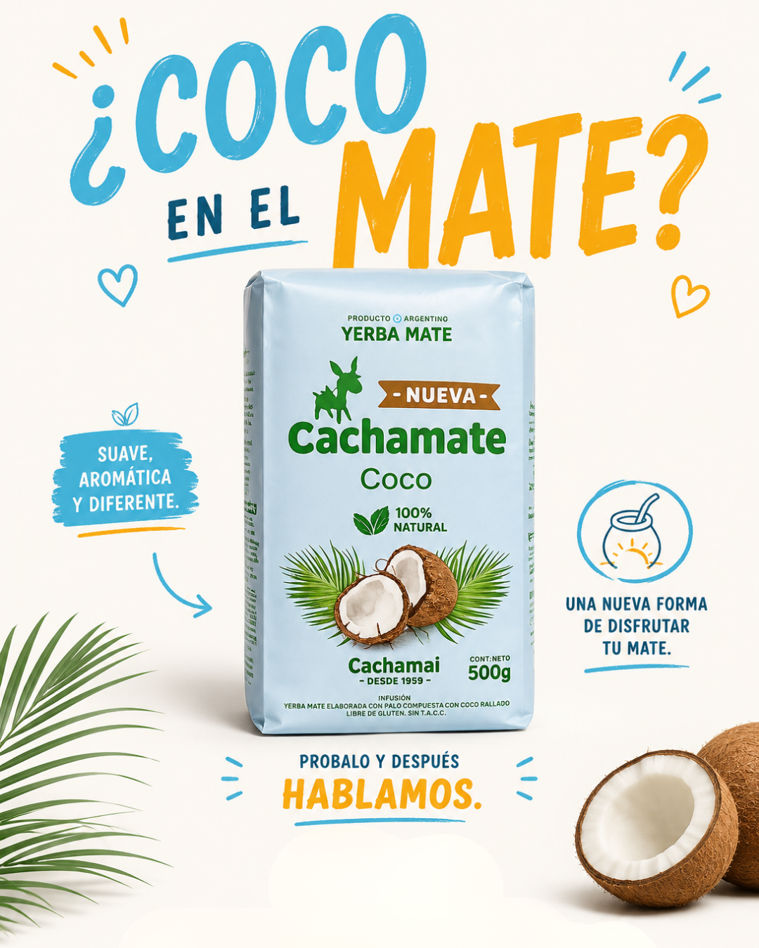 Yerba Mate CACHAMATE Coco - 500G
