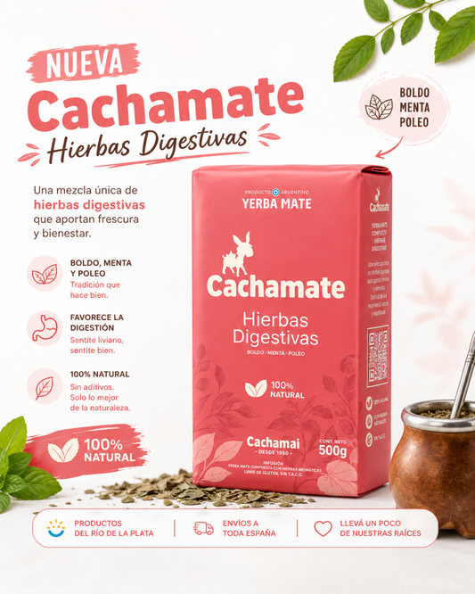 Yerba Mate CACHAMATE Hierbas Digestivas - 500G