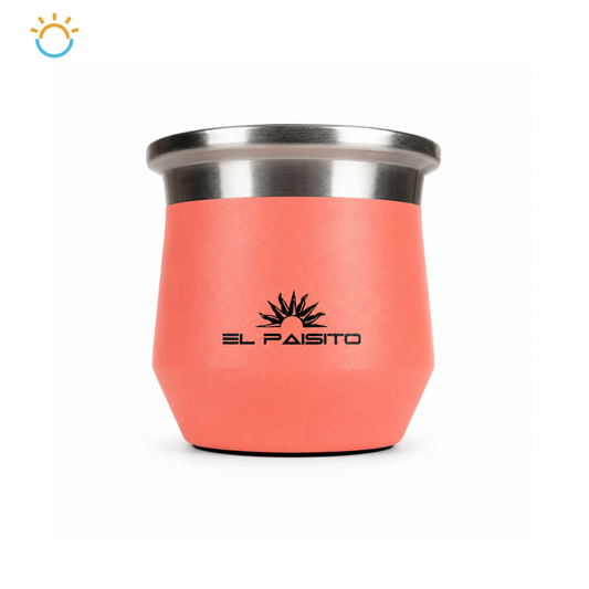 Mate Acero inoxidable estilo Camionero El Paisito 270ml (Coral)