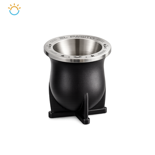 MATE Camionero Acero inoxidable - TANGO/GAUCHO 280ml (Negro)