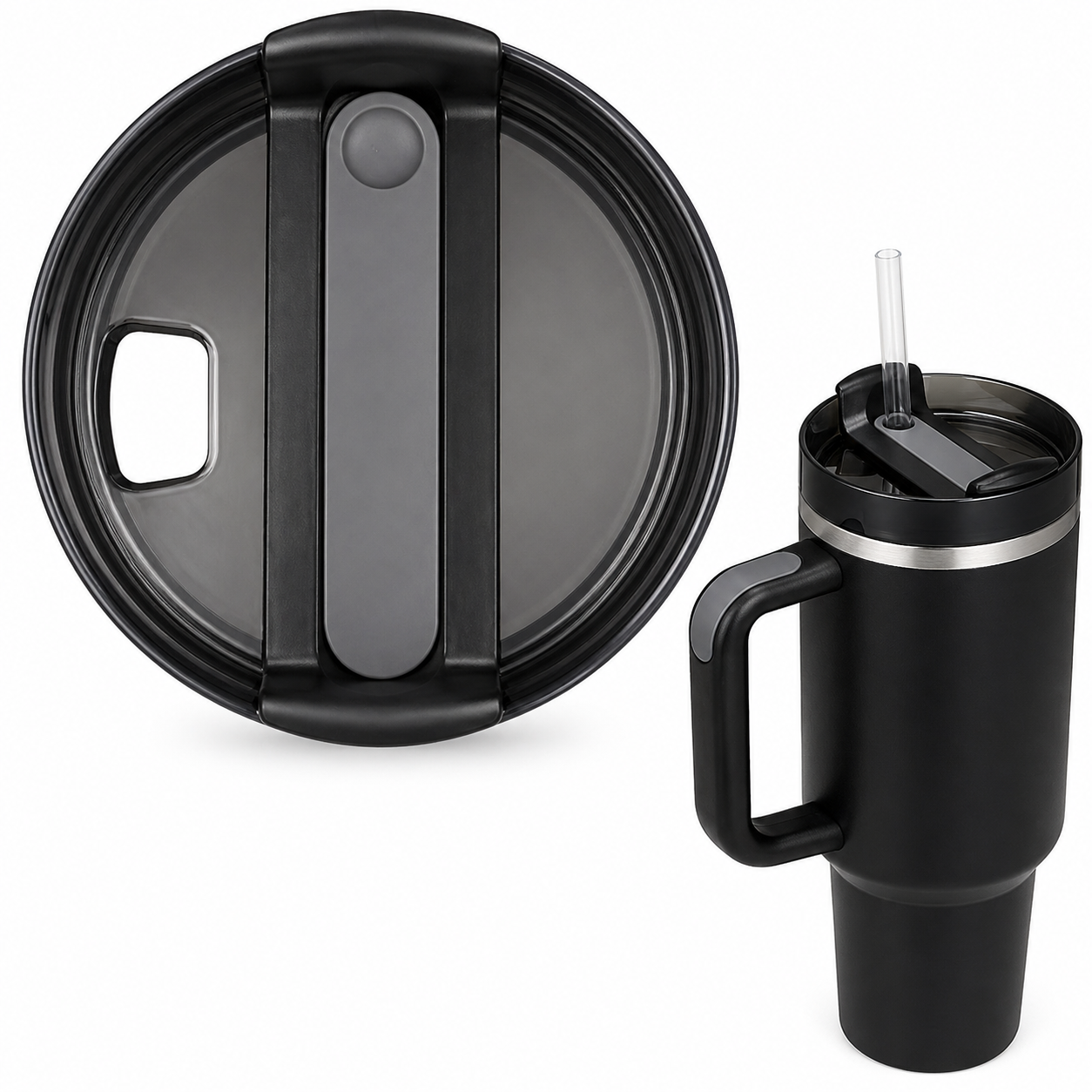 Tapa para taza Stanley, Stanley tumbler, 40 OZ, 1,18L (negro)