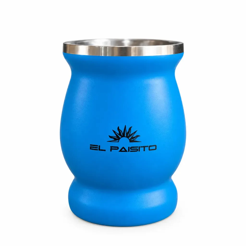 Copa Acero Inox AZUL El Paisito - Mate