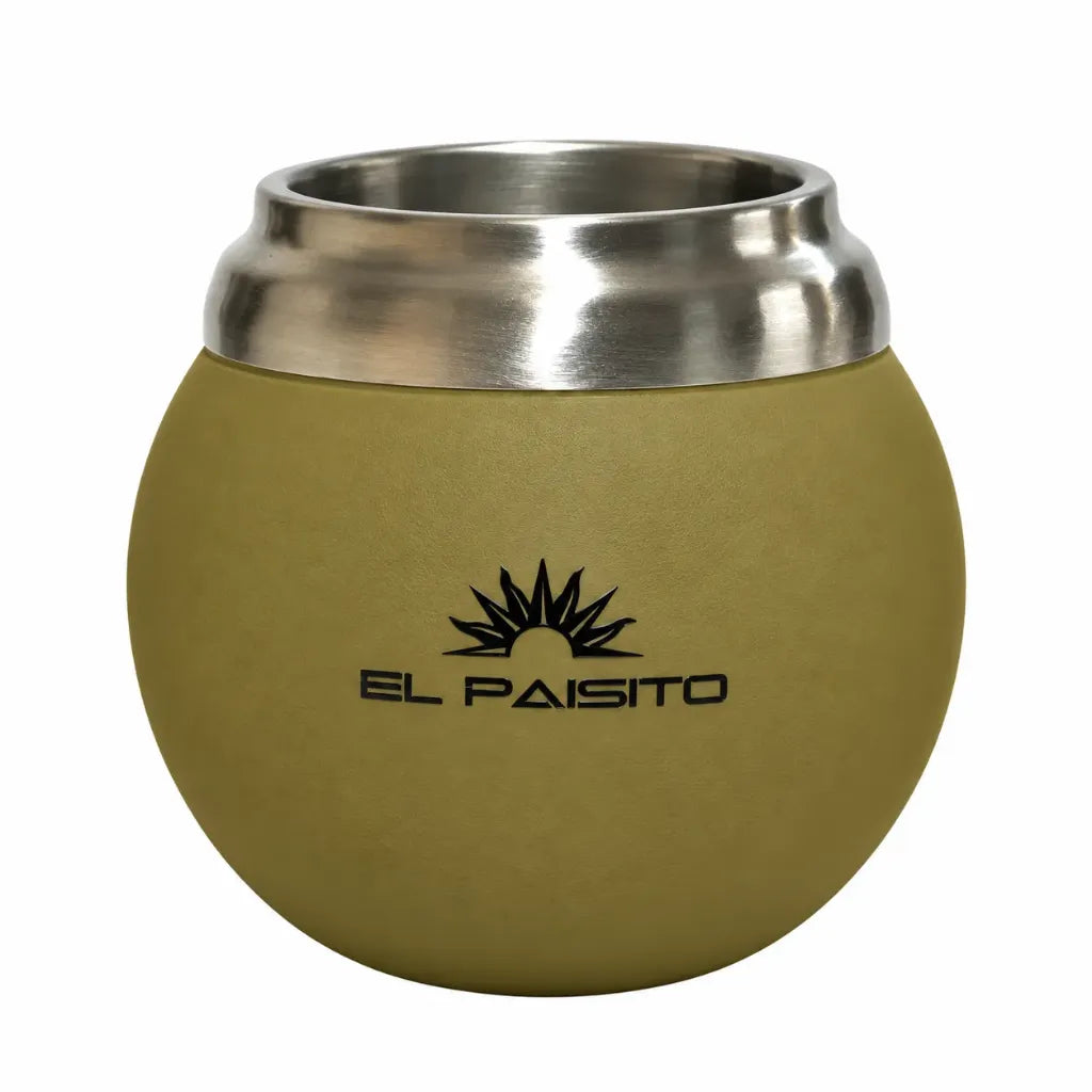 BOLA EL PAISITO acero inoxidable y goma CAQUI 150ml - Mate