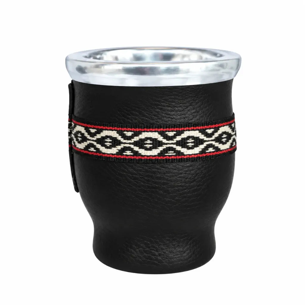 Vaso de cristal forrado NEGRO 150ml - Mate