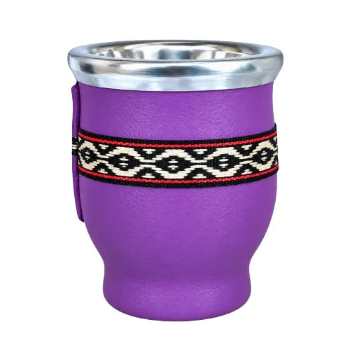 Vaso de cristal forrado LILA 150ml - Mate