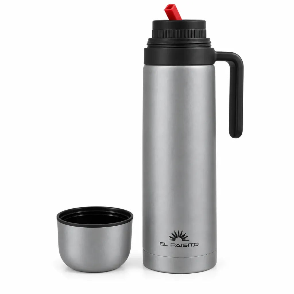 Termo El Paisito GRIS 1L acero inoxidable