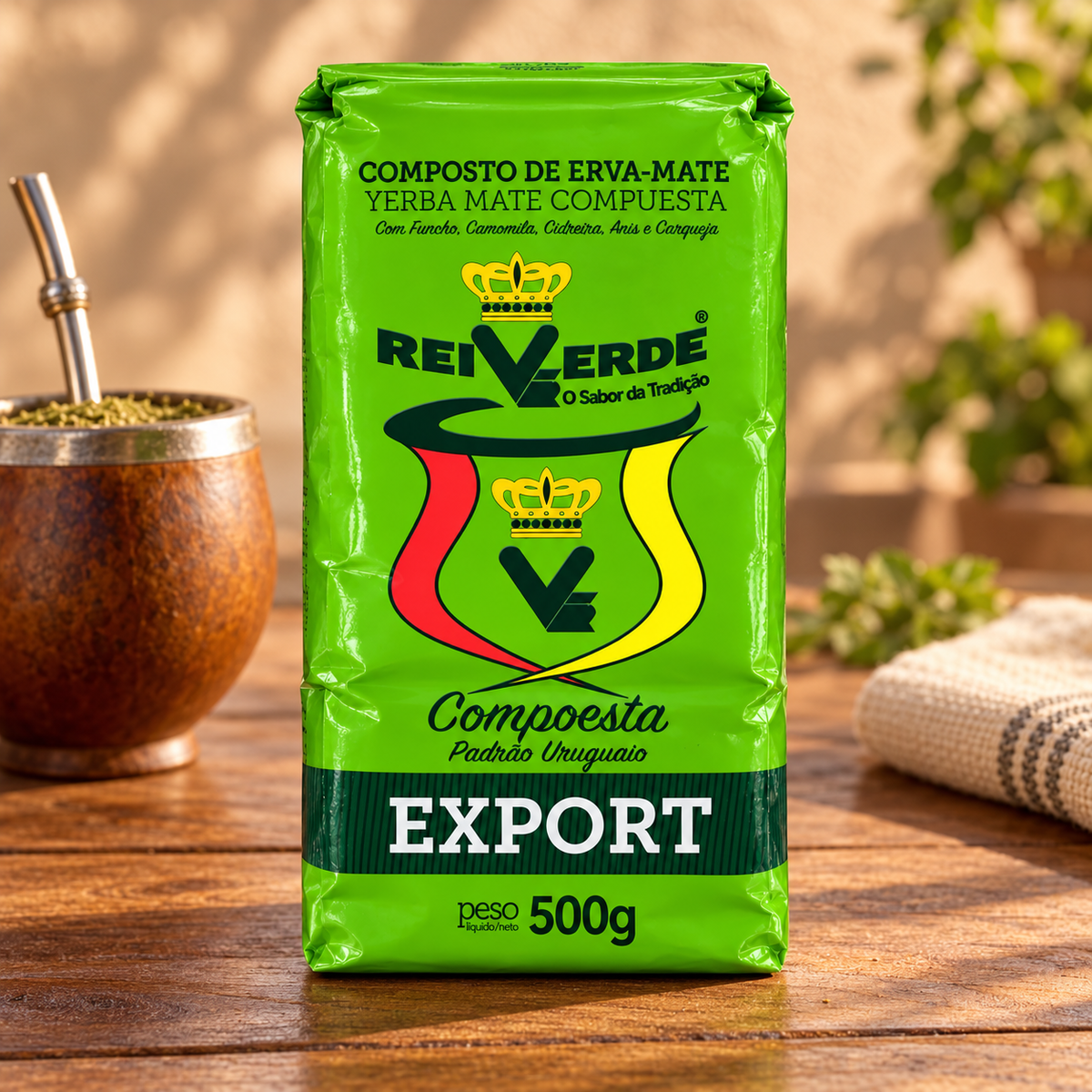 Yerba mate Rei Verde Export Composed - 500 g — imagen de catálogo