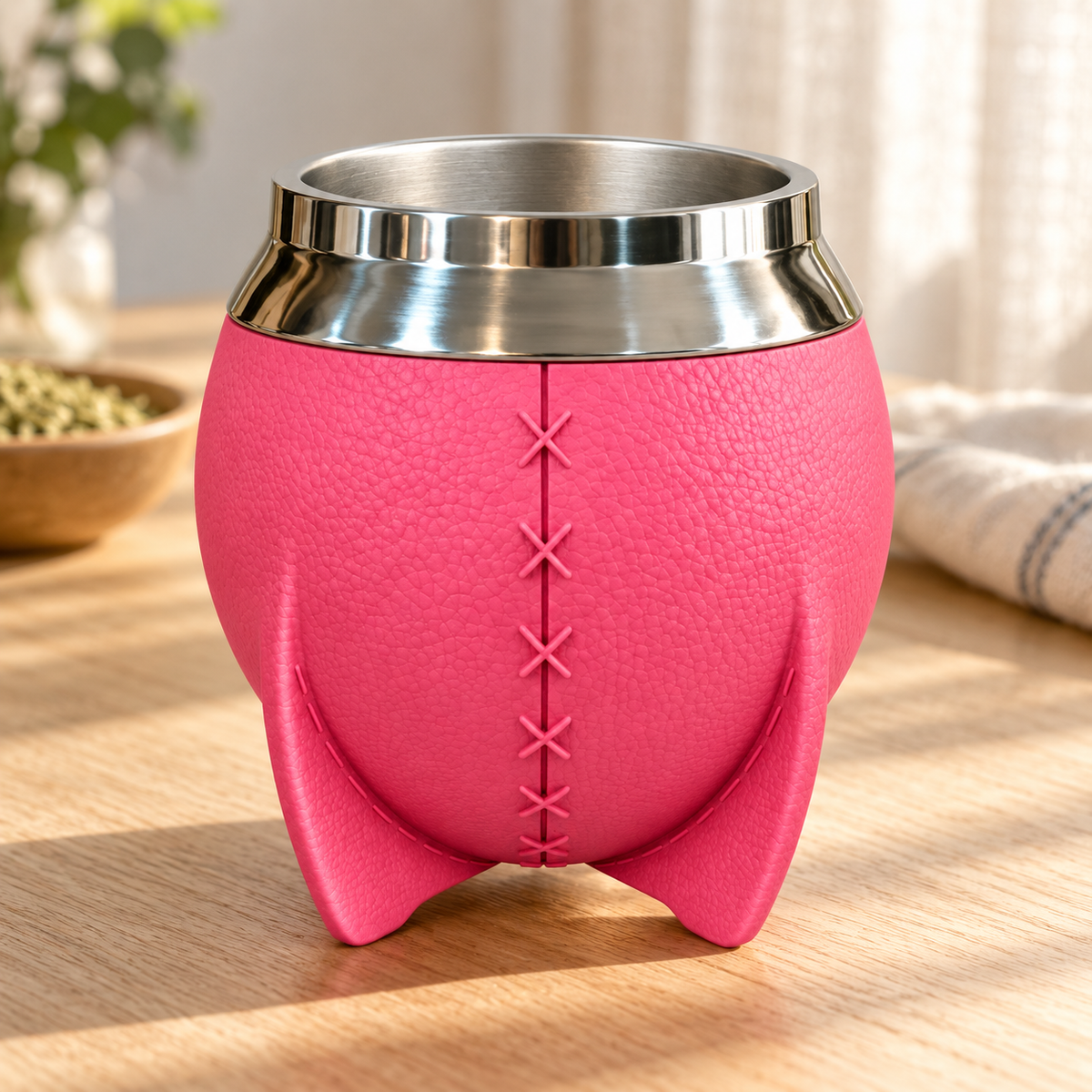 Pampero acero inoxidable 280ml ROSA - Mate — imagen de catálogo
