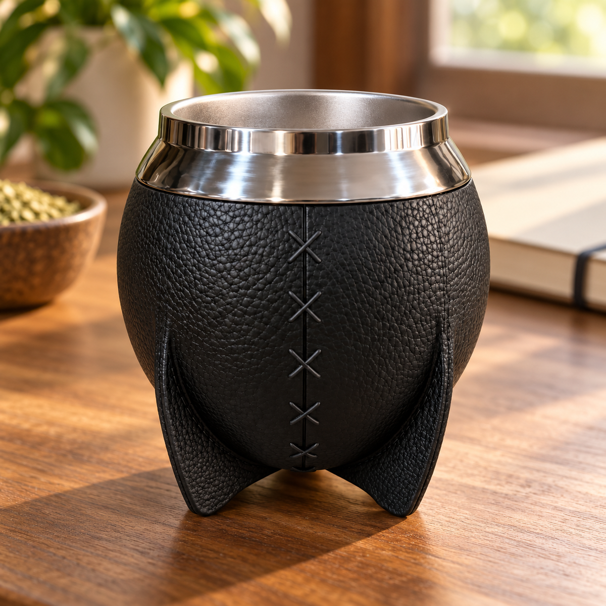 Pampero acero inoxidable 280ml NEGRO - Mate — imagen de catálogo