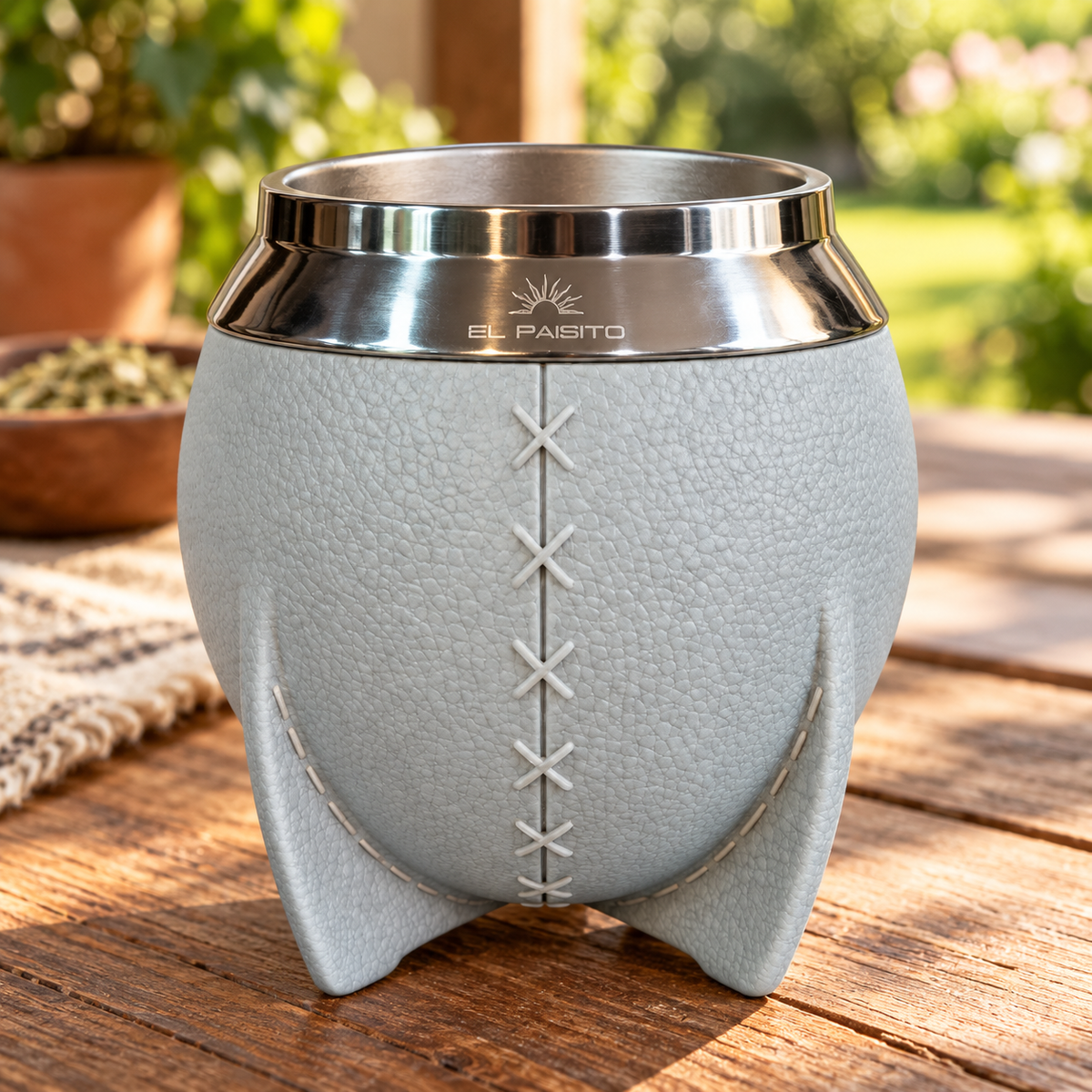 Pampero acero inox 280ml AZUL HIELO (azul) - Mate — imagen de catálogo