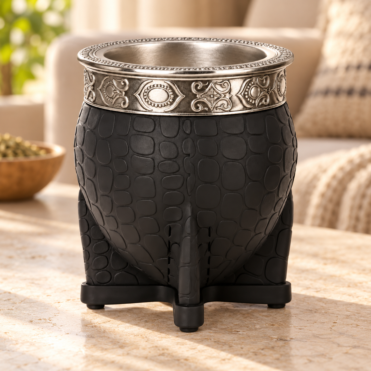 Imperial camionero NEGRO acero inox 200ml El Paisito virola Plata - Mate — imagen de catálogo