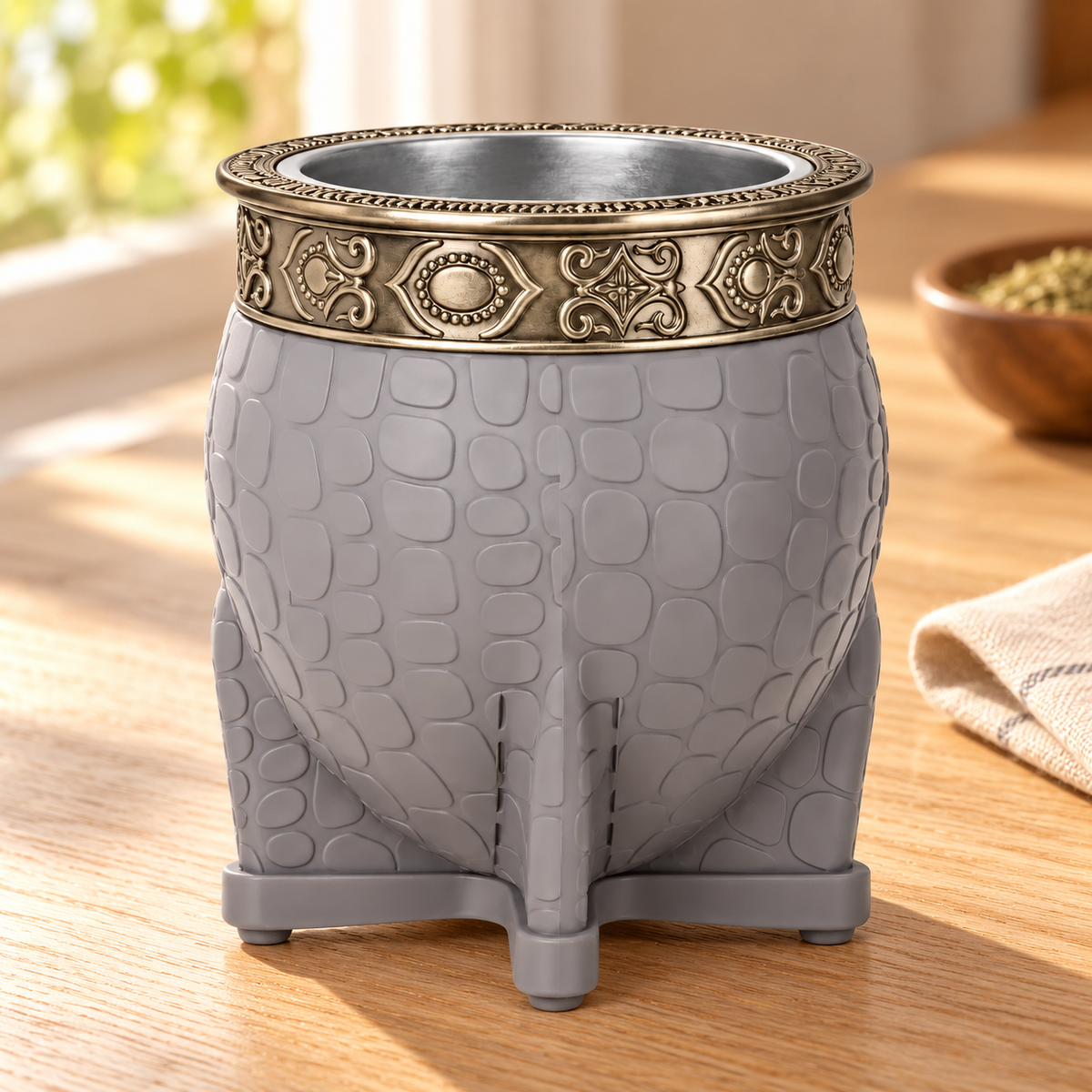 Imperial camionero GRIS acero inox 200ml El Paisito virola Bronce - Mate — imagen de catálogo