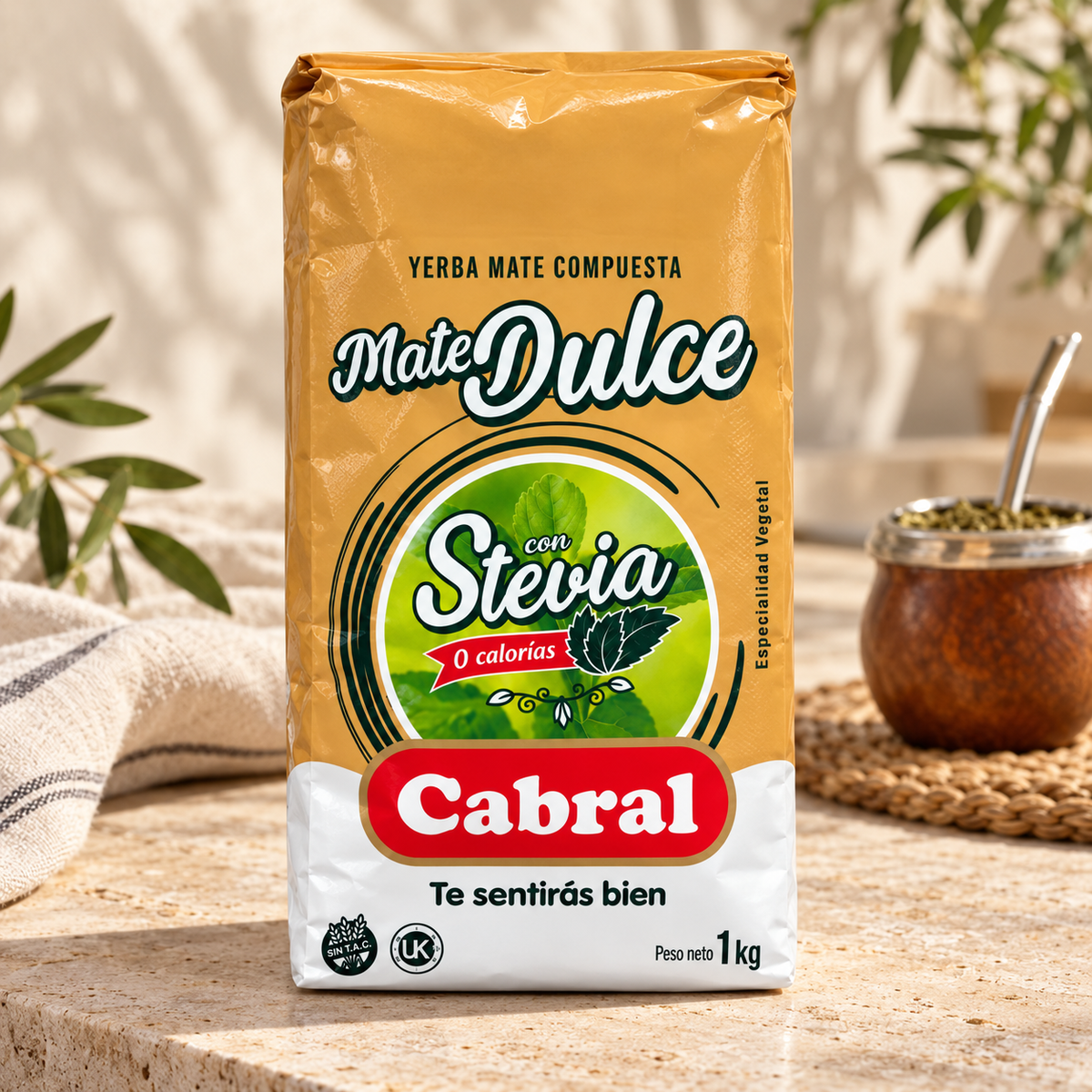 Yerba mate Cabral Dulce con Stevia - 1 kg — imagen de catálogo