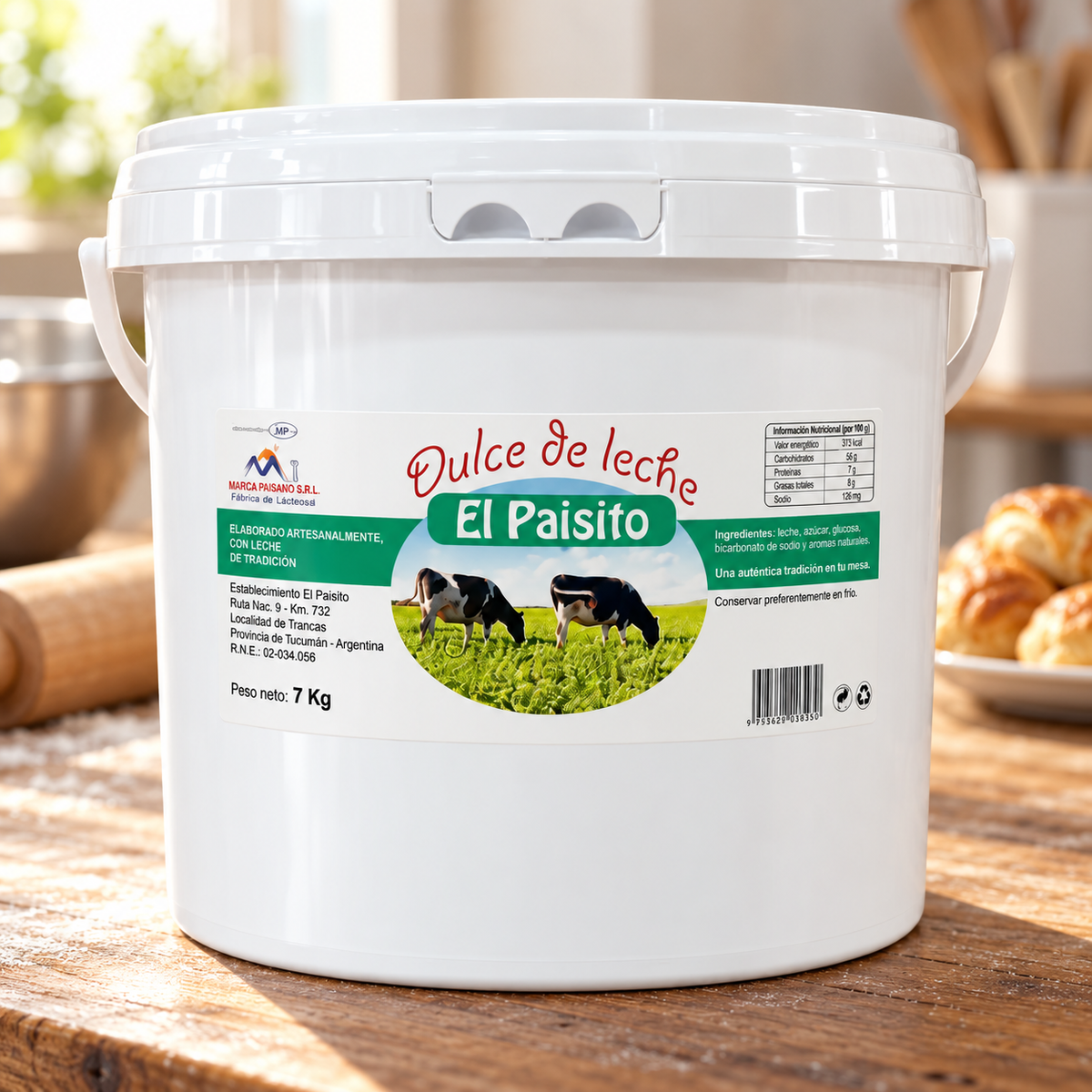 El Paisito PASTELERO x 7 kg. - Dulce de leche — imagen de catálogo