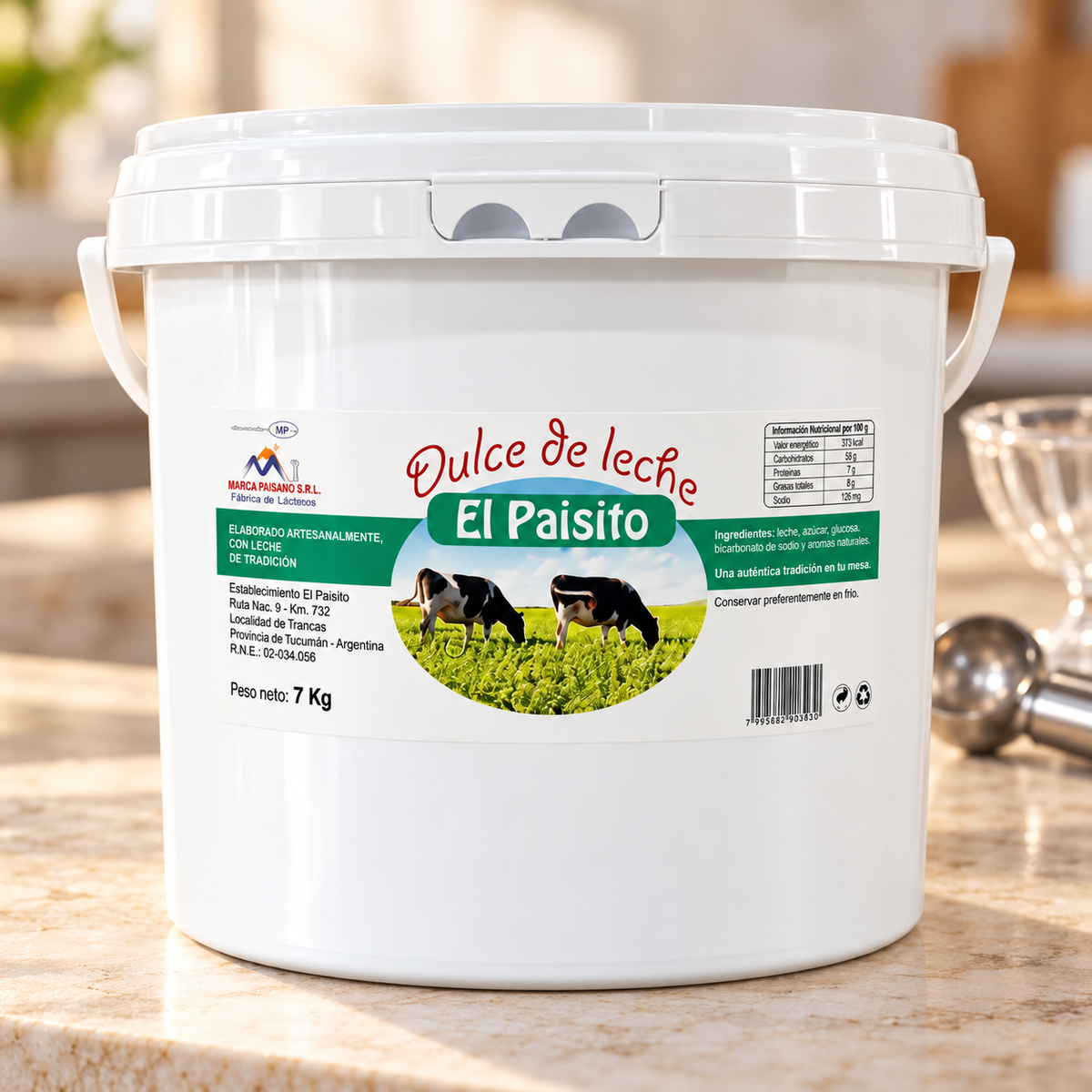 El Paisito HELADERO x 7 kg. - Dulce de leche — imagen de catálogo