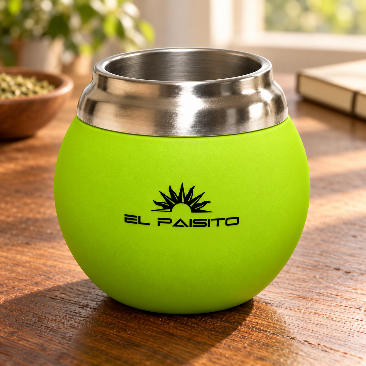 BOLA EL PAISITO acero inoxidable y goma PISTACHO 150ml - Mate — imagen de catálogo