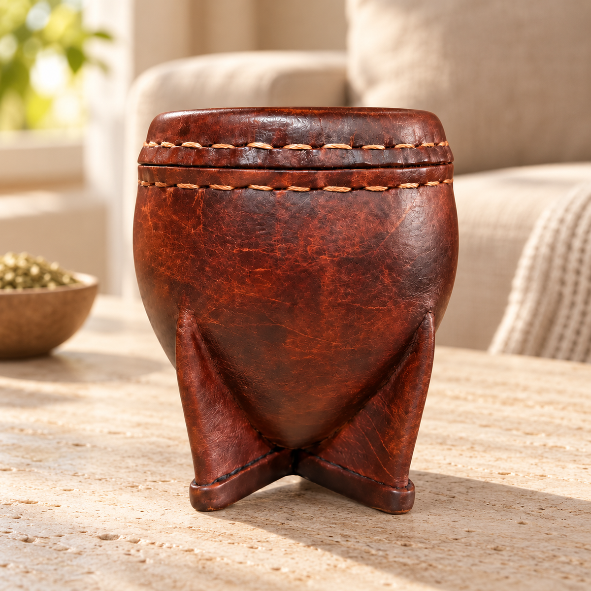 Forrado de cuero sin virola MARRON - Mate — imagen de catálogo