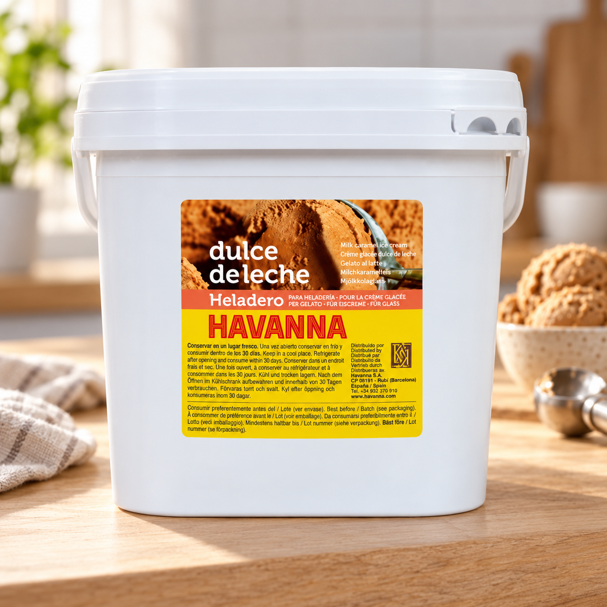 HAVANNA BOTE HELADERO 7 Kg. - Dulce de leche — imagen de catálogo
