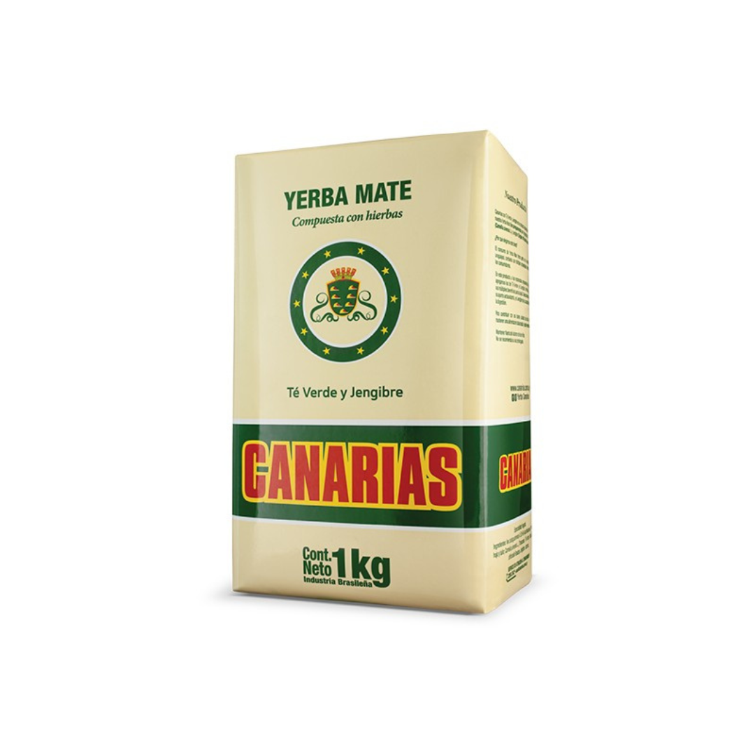 Yerba mate Canarias Te verde y jengibre 1kg